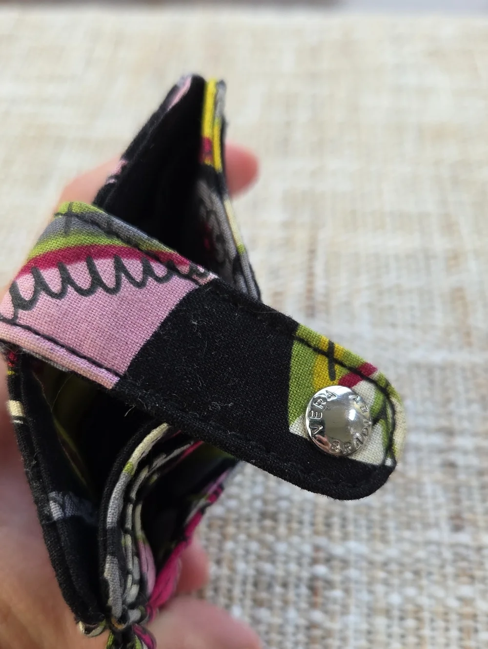 Vera Bradley Quilted Key Ring Card Holder